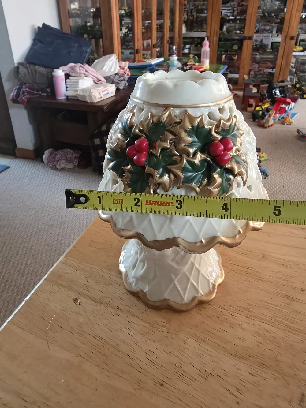 2 Piece Vintage Christmas Fairy Candle Holder